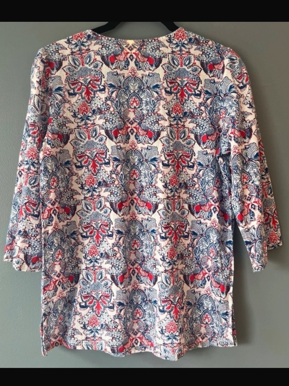Roller Rabbit 100% Cotton 3/4 Sleeve Printed Top - Picture 5 of 7